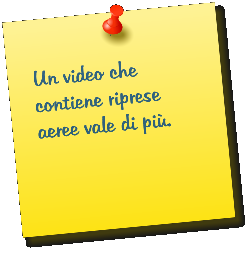 Un video che contiene riprese aeree vale di pi.